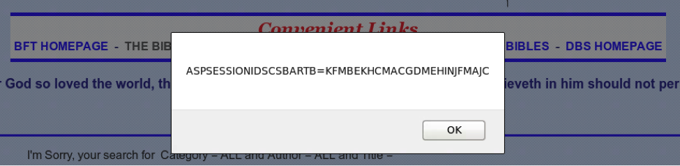 Proof of concept of XSS vulnerability exploit